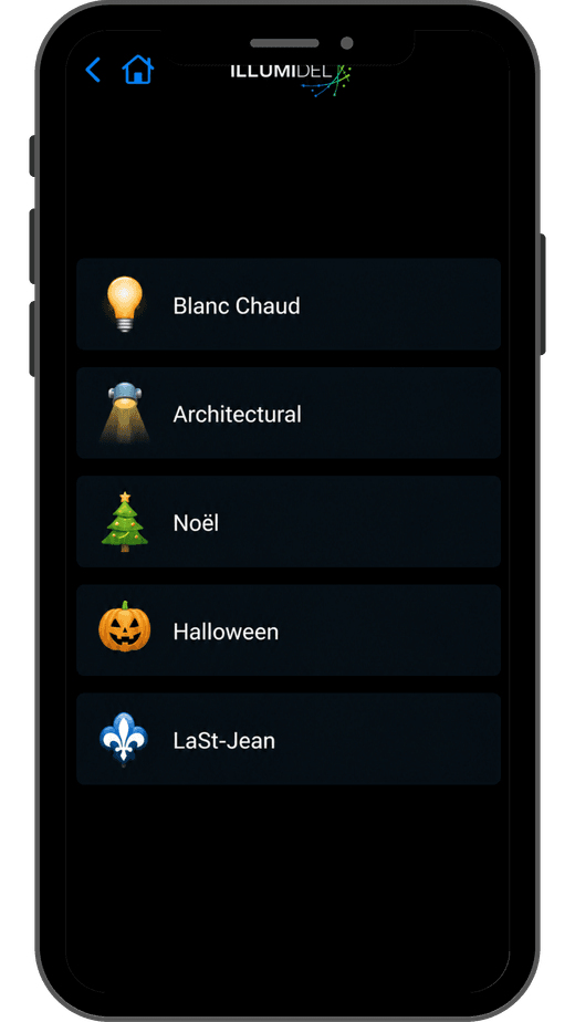 Application Illumidel — PERSONNALISATION
